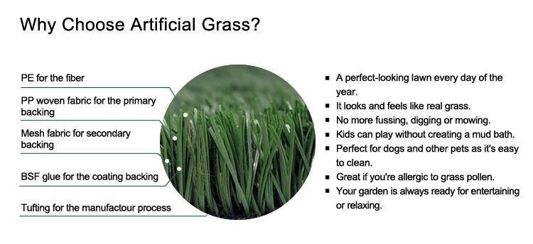 artificial grass in different size